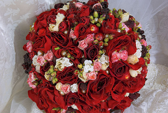 Burgundy Bouquet by Eileen Williams