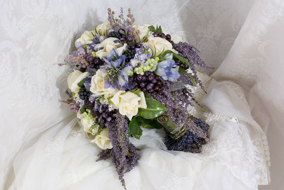 Purple Berry Bouquet by Eileen Williams